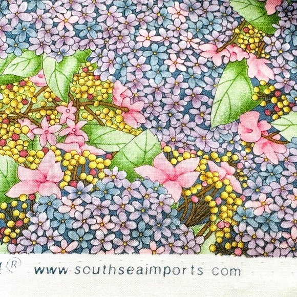 Vintage Debbie Mumm Floral Fabric for South Sea Imports Vintage - BTY - Picture 6 of 8